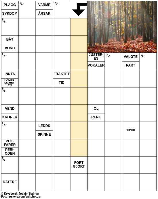 Dagens kryssord – 10. Oktober - 2024