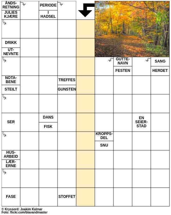 Dagens kryssord – 18. Oktober - 2024
