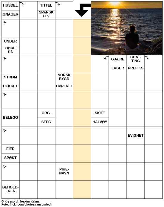 Dagens kryssord – 20. Oktober - 2024