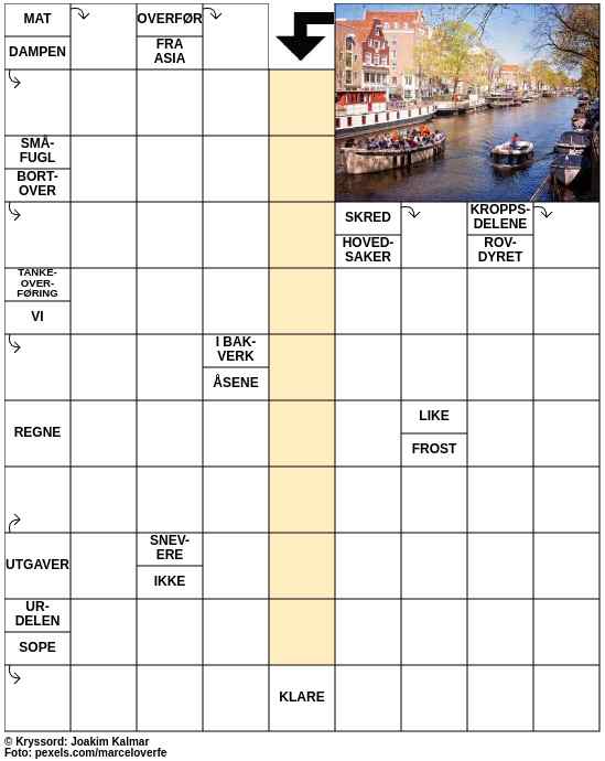 Dagens kryssord – 21. Oktober - 2024