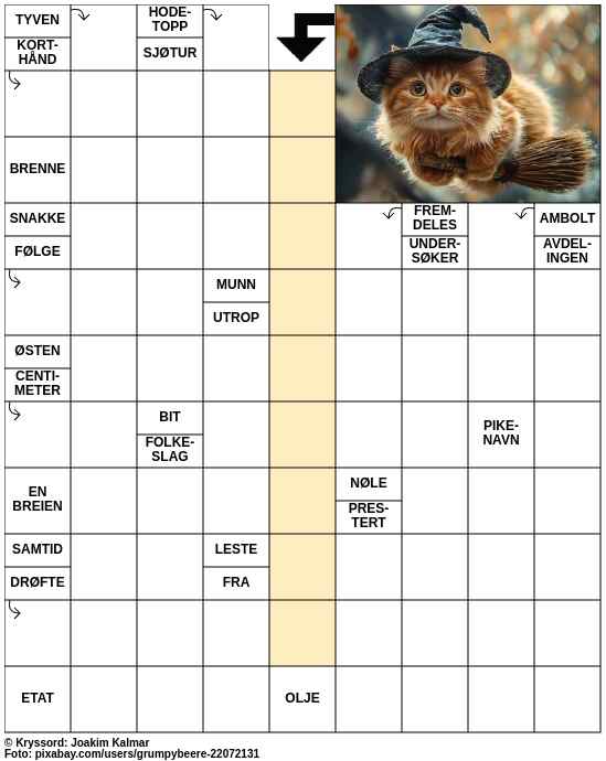 Dagens kryssord – 28. Oktober - 2024