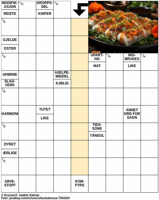 Dagens kryssord – 18. November - 2024