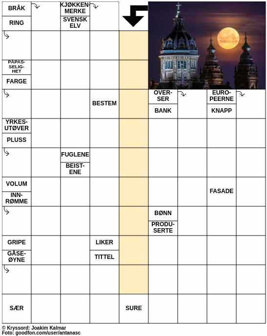 Dagens kryssord – 19. November - 2024
