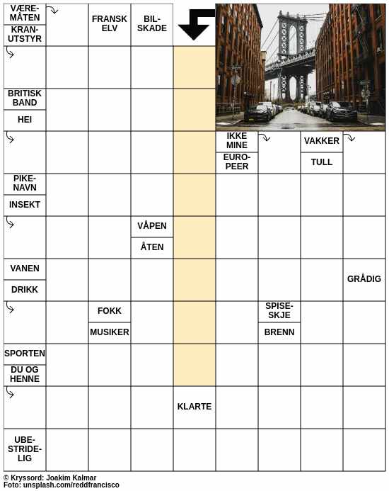Dagens kryssord – 27. November - 2024
