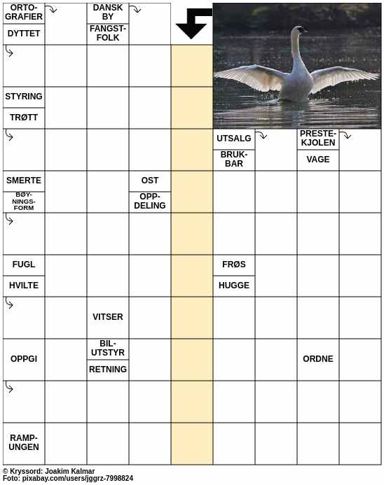 Dagens kryssord – 7. Januar - 2025
