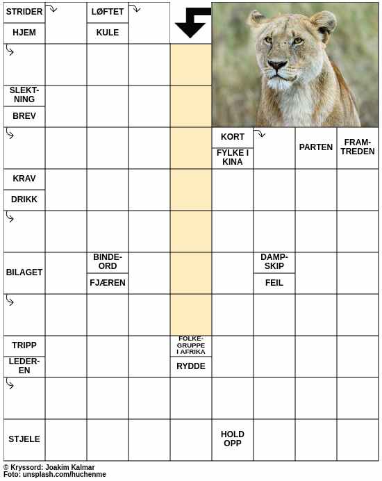 Dagens kryssord – 13. Januar - 2025