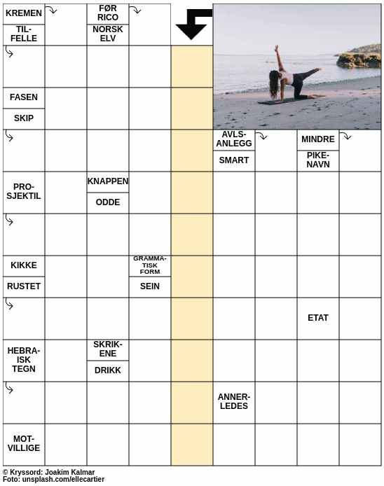 Dagens kryssord – 14. Januar - 2025