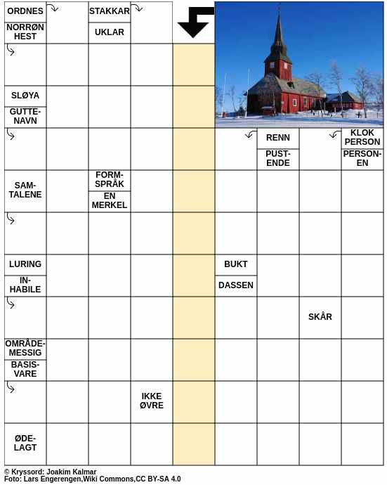 Dagens kryssord – 10. Februar - 2025