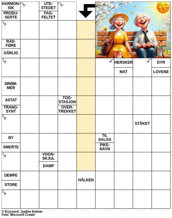 Dagens kryssord – 9. Mars - 2025