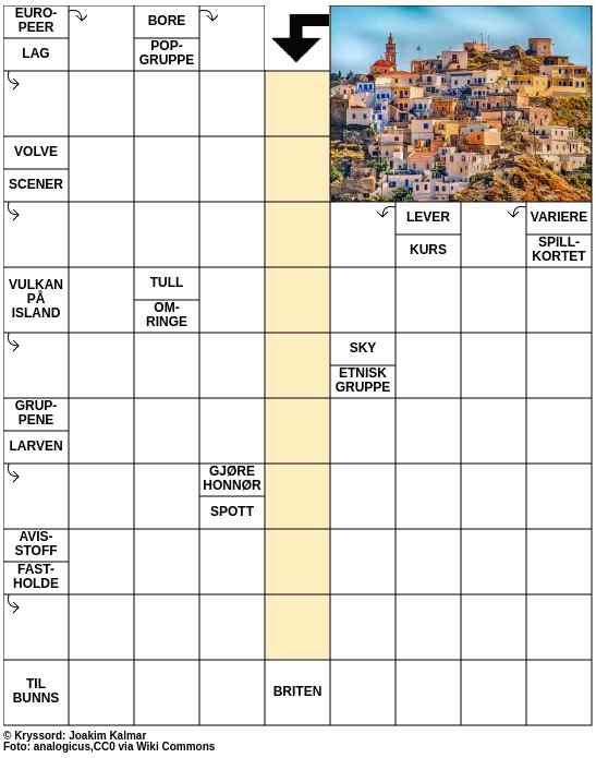 Dagens kryssord – 17. Mars - 2025