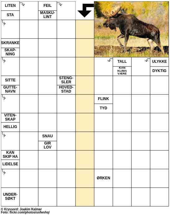 Dagens kryssord – 18. Mars - 2025
