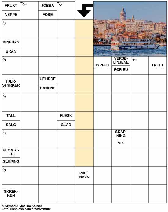 Dagens kryssord – 29. Mars - 2025