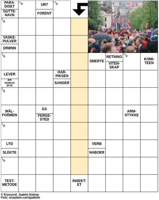 Dagens kryssord – 16. Mai - 2025