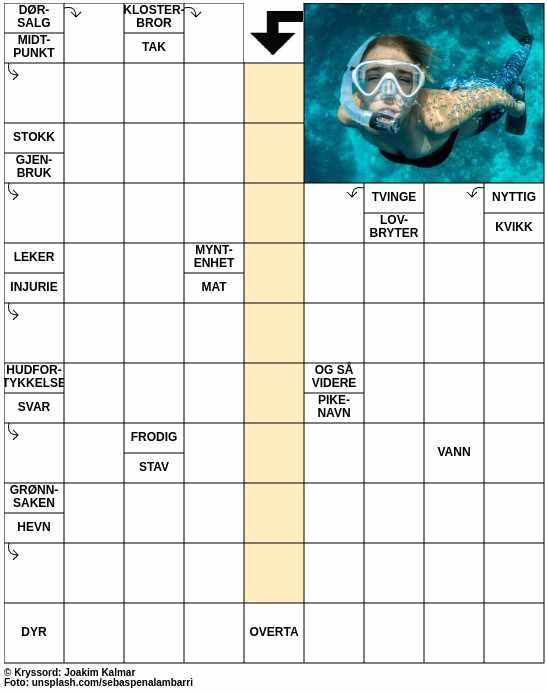 Dagens kryssord – 6. Juli - 2025