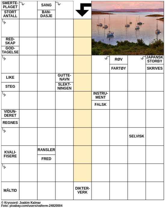 Dagens kryssord – 18. Juni - 2025