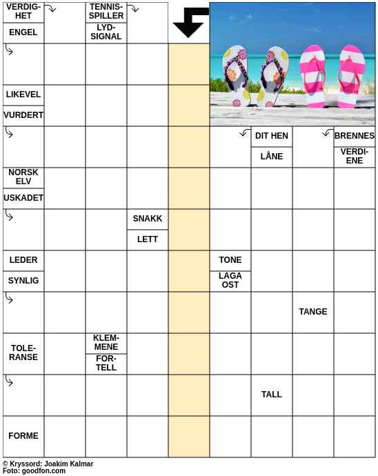 Dagens kryssord – 19. Juni - 2025