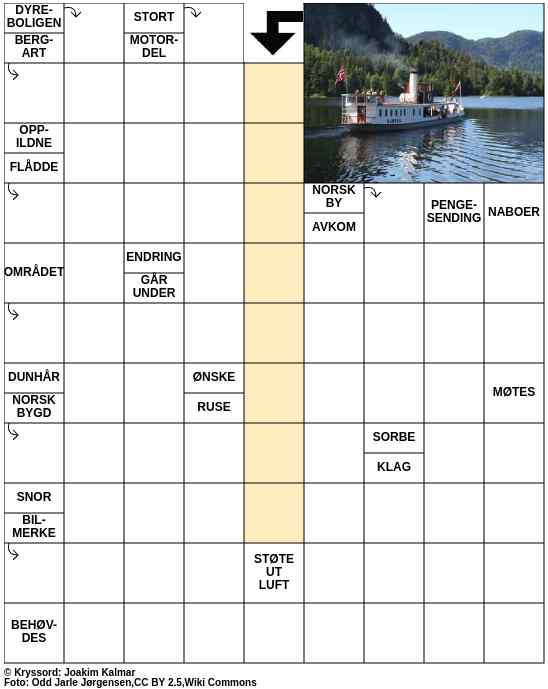 Dagens kryssord – 6. August - 2025