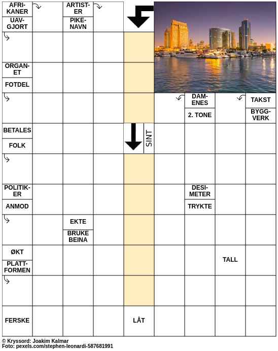 Dagens kryssord – 11. August - 2025