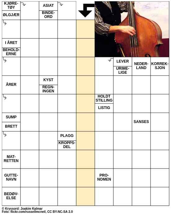 Dagens kryssord – 15. August - 2025