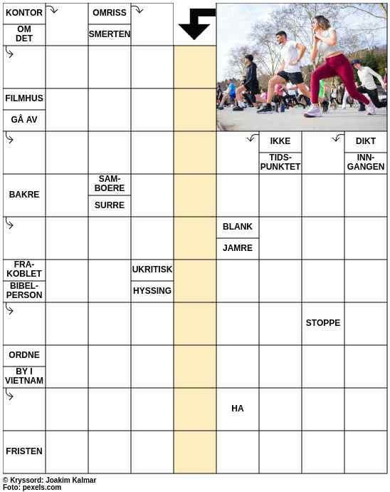 Dagens kryssord – 21. August - 2025