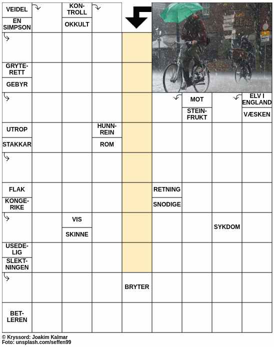 Dagens kryssord – 2. September - 2025