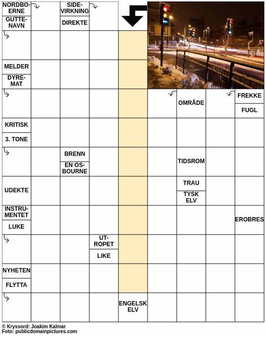 Dagens kryssord – 30. September - 2025