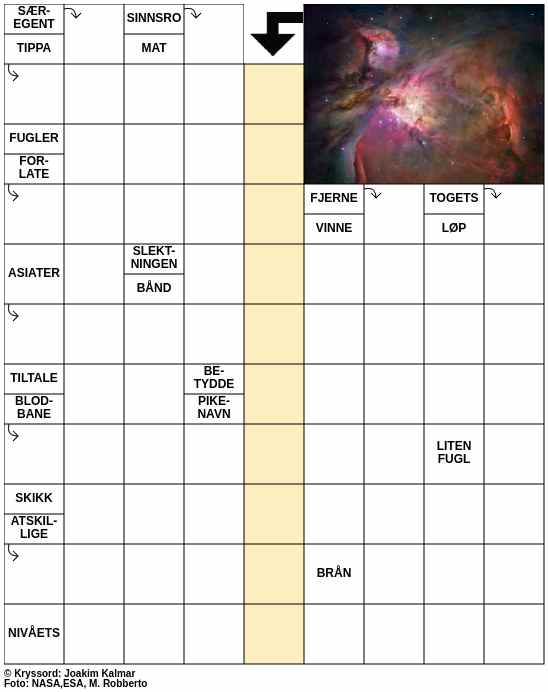Dagens kryssord – 15. Oktober - 2025