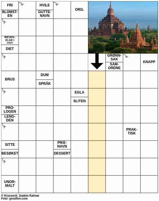 Dagens kryssord – 22. Oktober - 2025