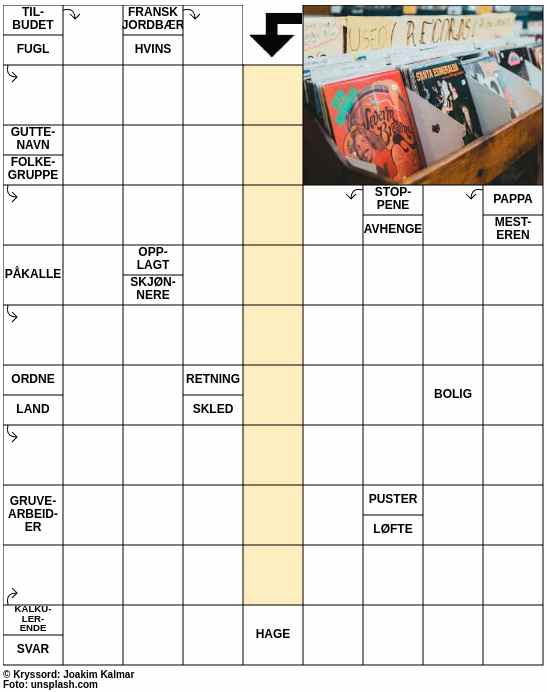 Dagens kryssord – 23. Oktober - 2025