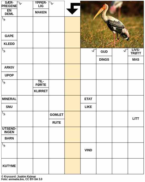 Dagens kryssord – 10. November - 2025