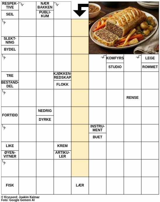 Dagens kryssord – 8. Januar - 2026