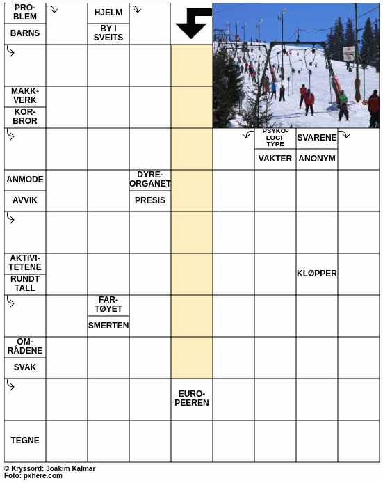 Dagens kryssord – 9. Januar - 2026
