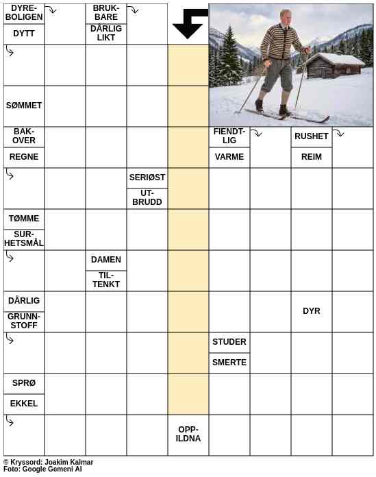 Dagens kryssord – 27. Januar - 2026