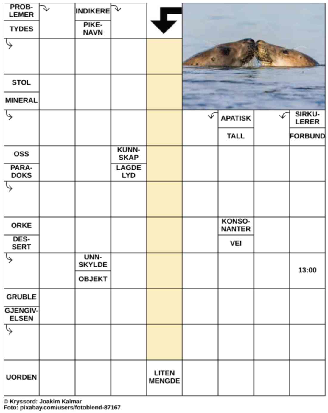 Dagens kryssord – 12. Februar - 2026