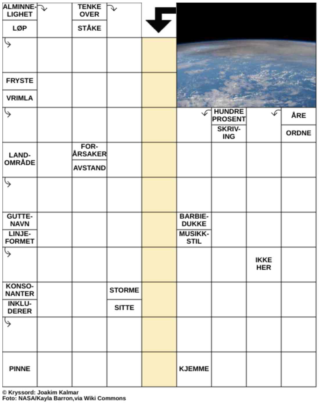 Dagens kryssord – 15. Februar - 2026