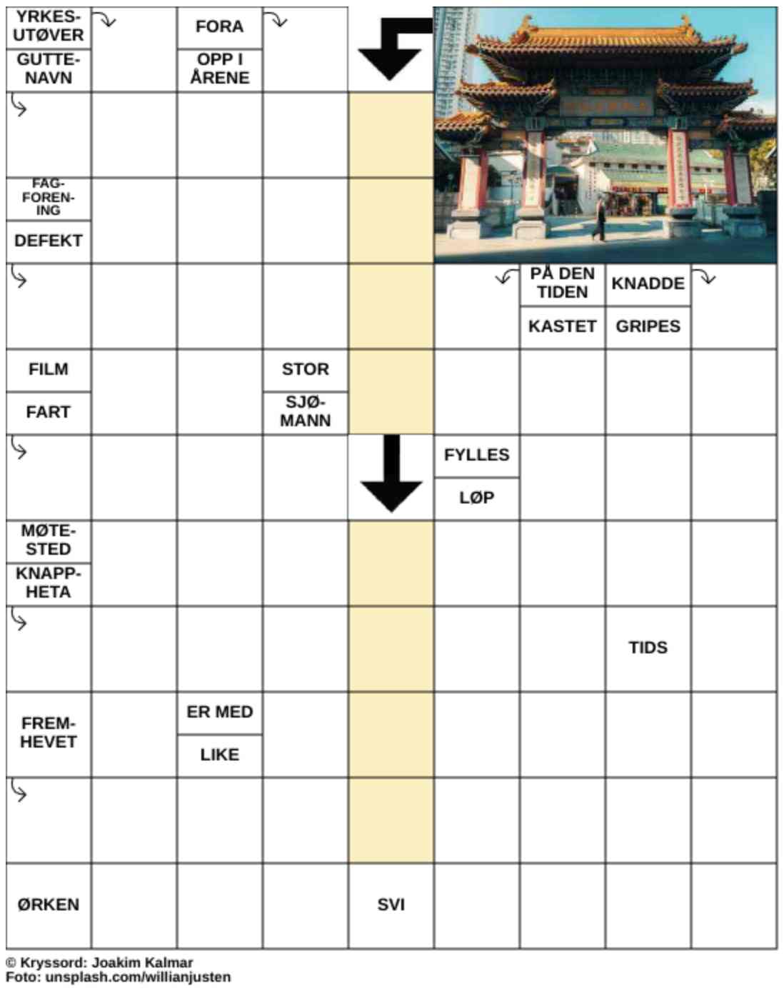 Dagens kryssord – 16. Februar - 2026
