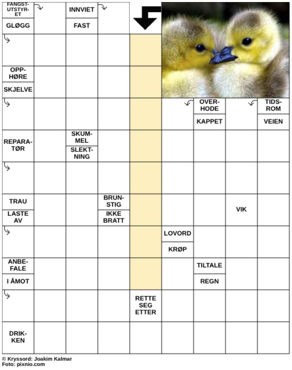 Dagens kryssord – 1. April - 2026