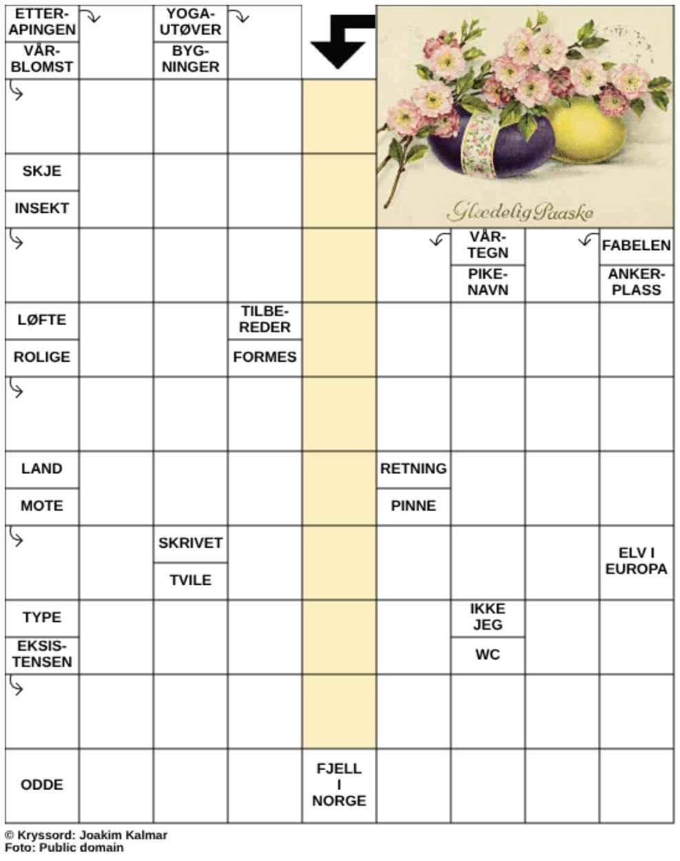 Dagens kryssord – 2. April - 2026