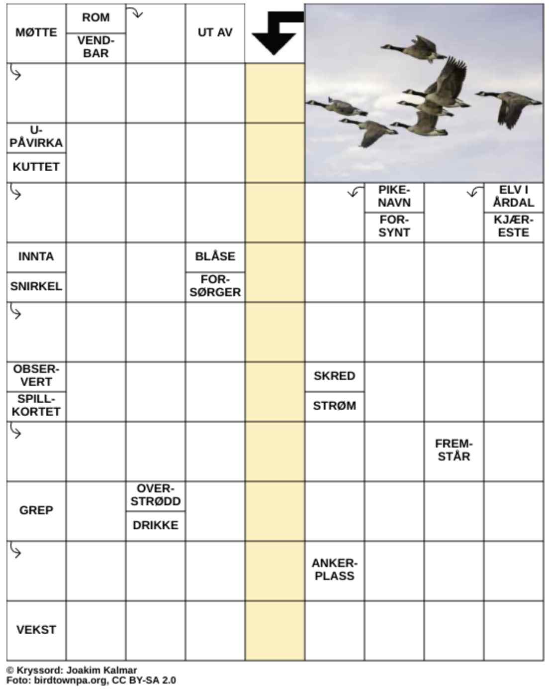 Dagens kryssord – 7. Mars - 2026