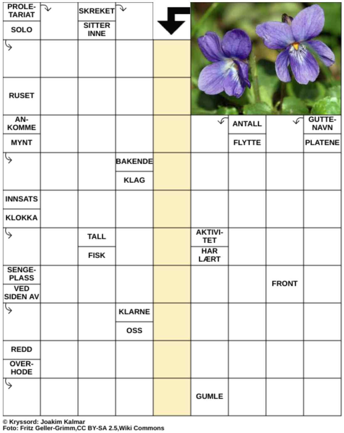 Dagens kryssord – 14. Mars - 2026