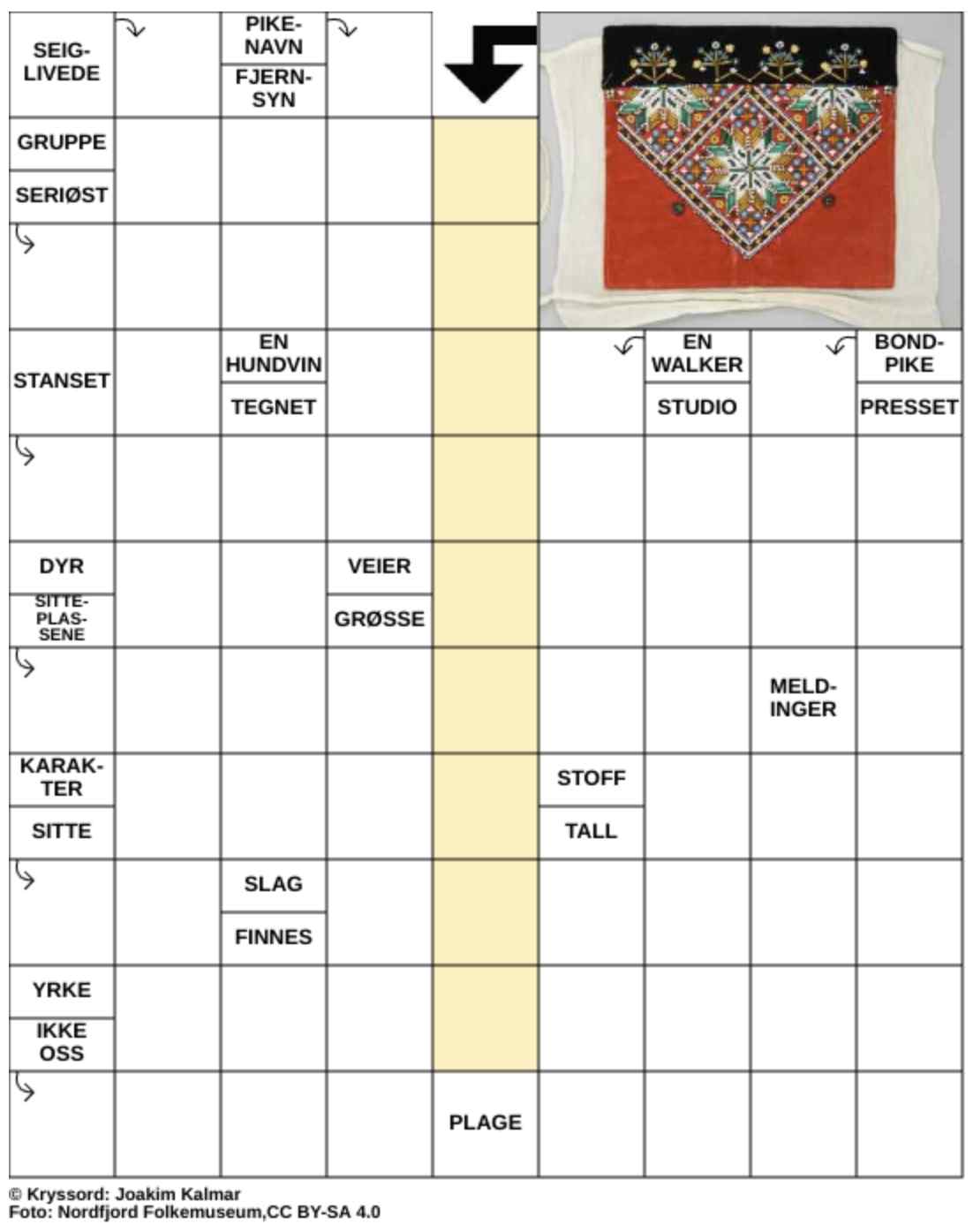 Dagens kryssord – 15. Mars - 2026