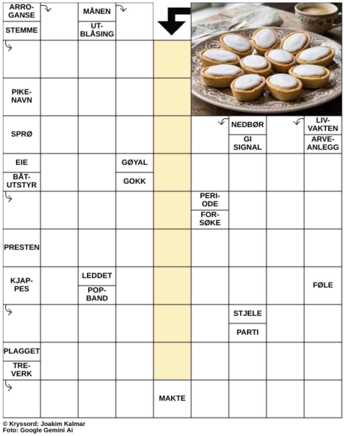Dagens kryssord – 17. Mars - 2026