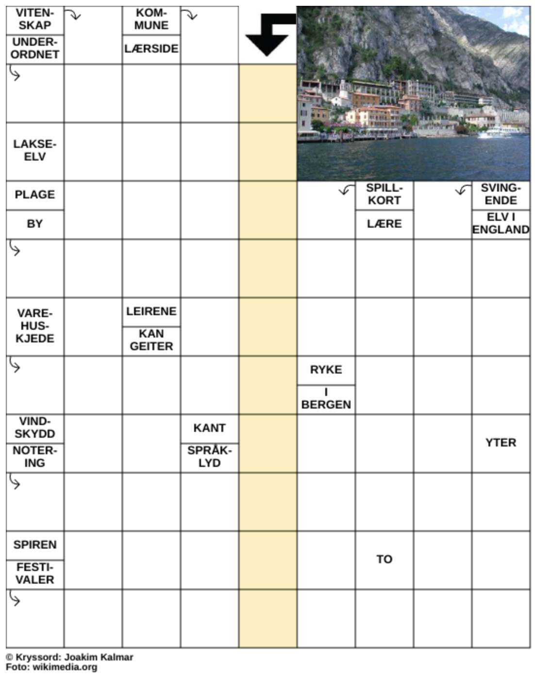 Dagens kryssord – 19. Mars - 2026