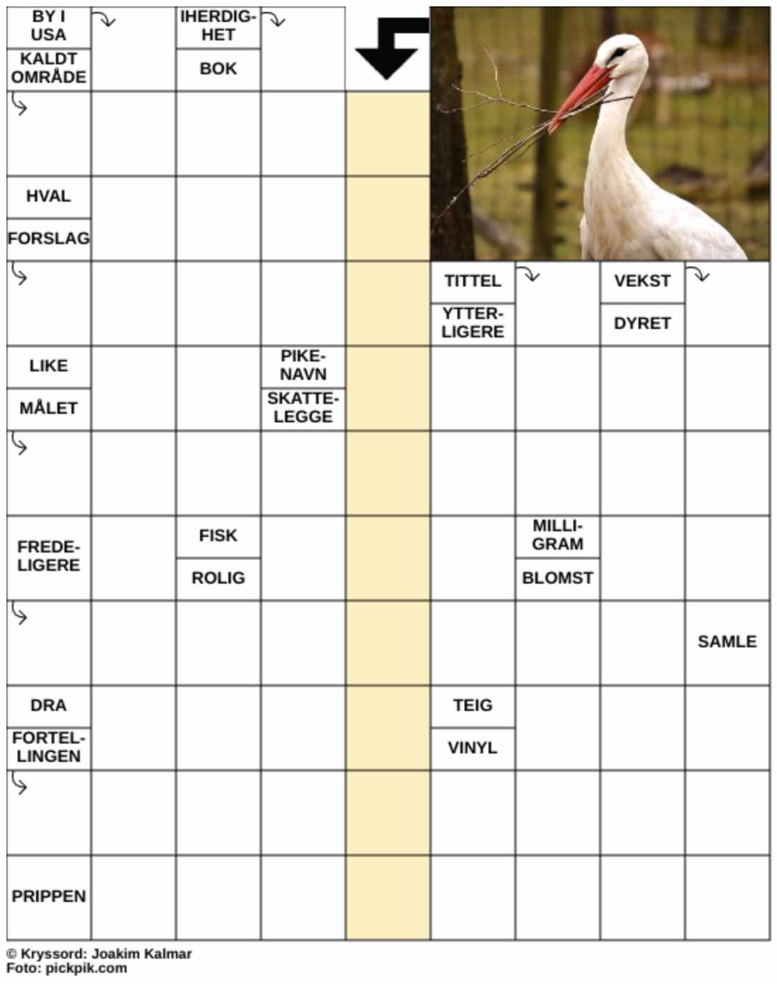 Dagens kryssord – 20. Mars - 2026