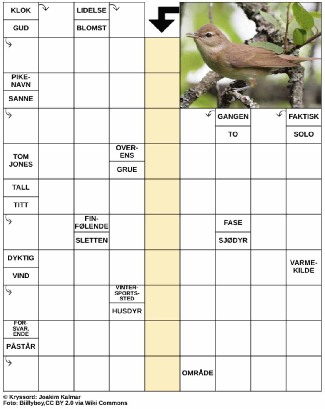 Dagens kryssord – 22. Mars - 2026