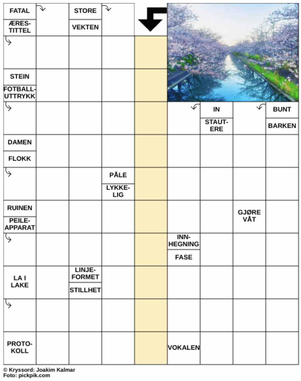 Dagens kryssord – 25. Mars - 2026