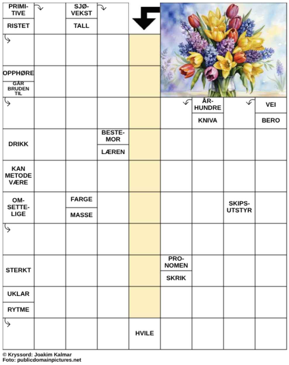 Dagens kryssord – 27. Mars - 2026