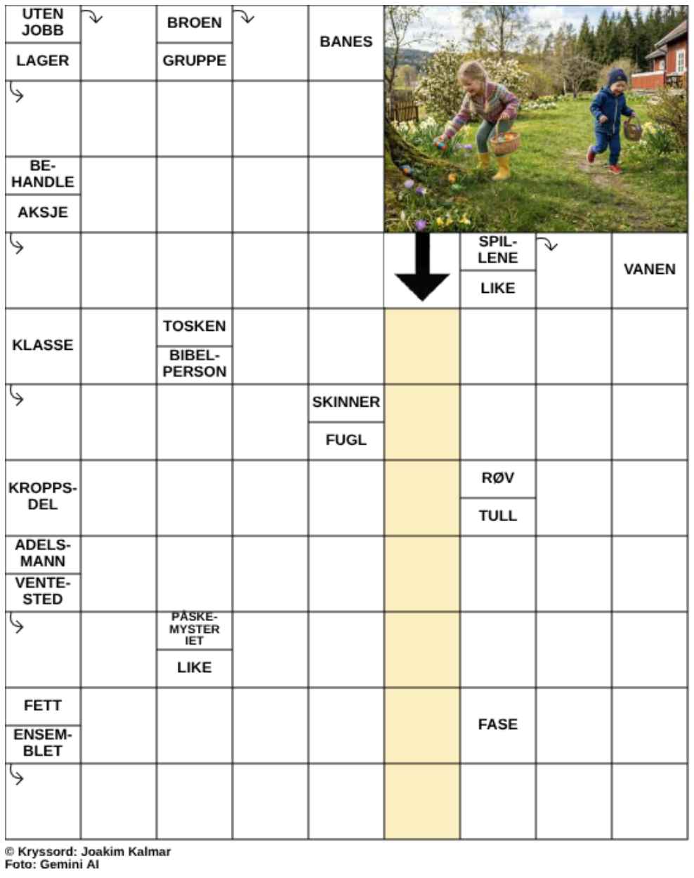 Dagens kryssord – 30. Mars - 2026