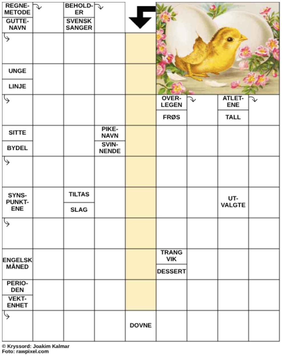 Dagens kryssord – 31. Mars - 2026