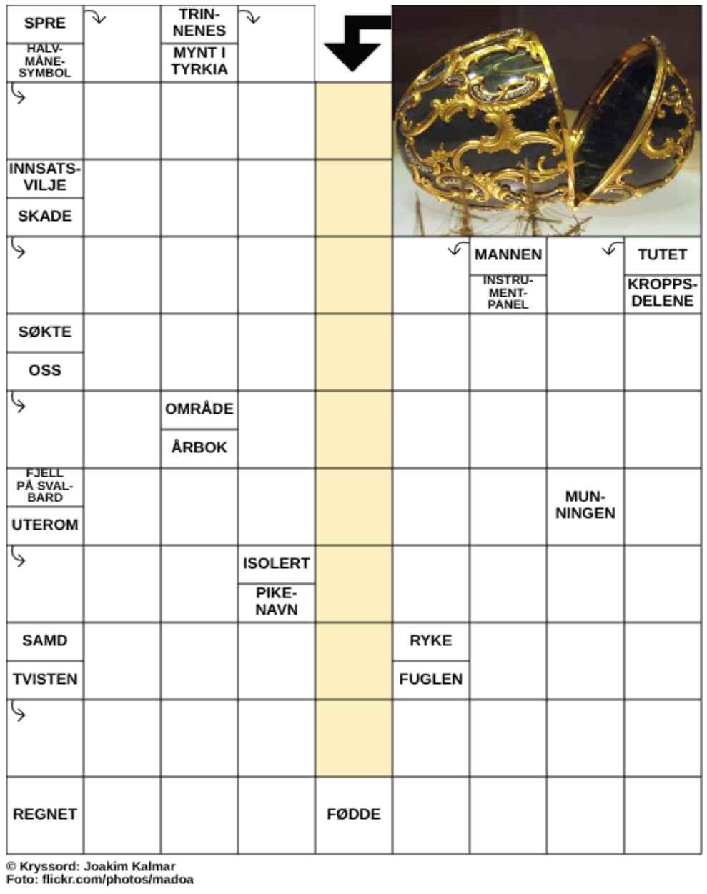 Dagens kryssord – 3. April - 2026